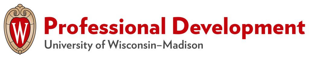 Professional development at the University of Wisconsin - Madison logo.